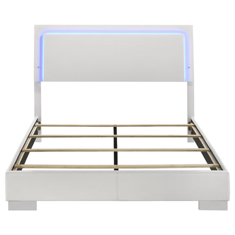 Felicity Wood LED Panel Bed