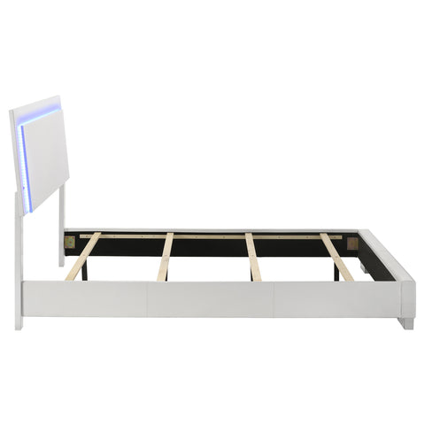 Felicity Wood LED Panel Bed