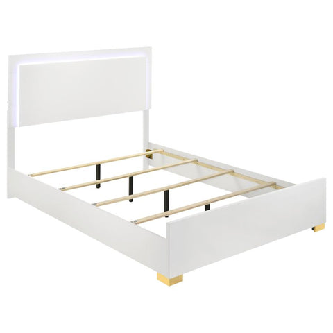 Marceline Wood LED Panel Bed