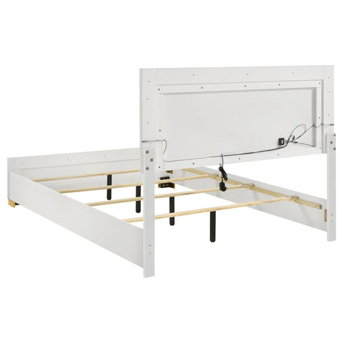 Marceline Wood LED Panel Bed