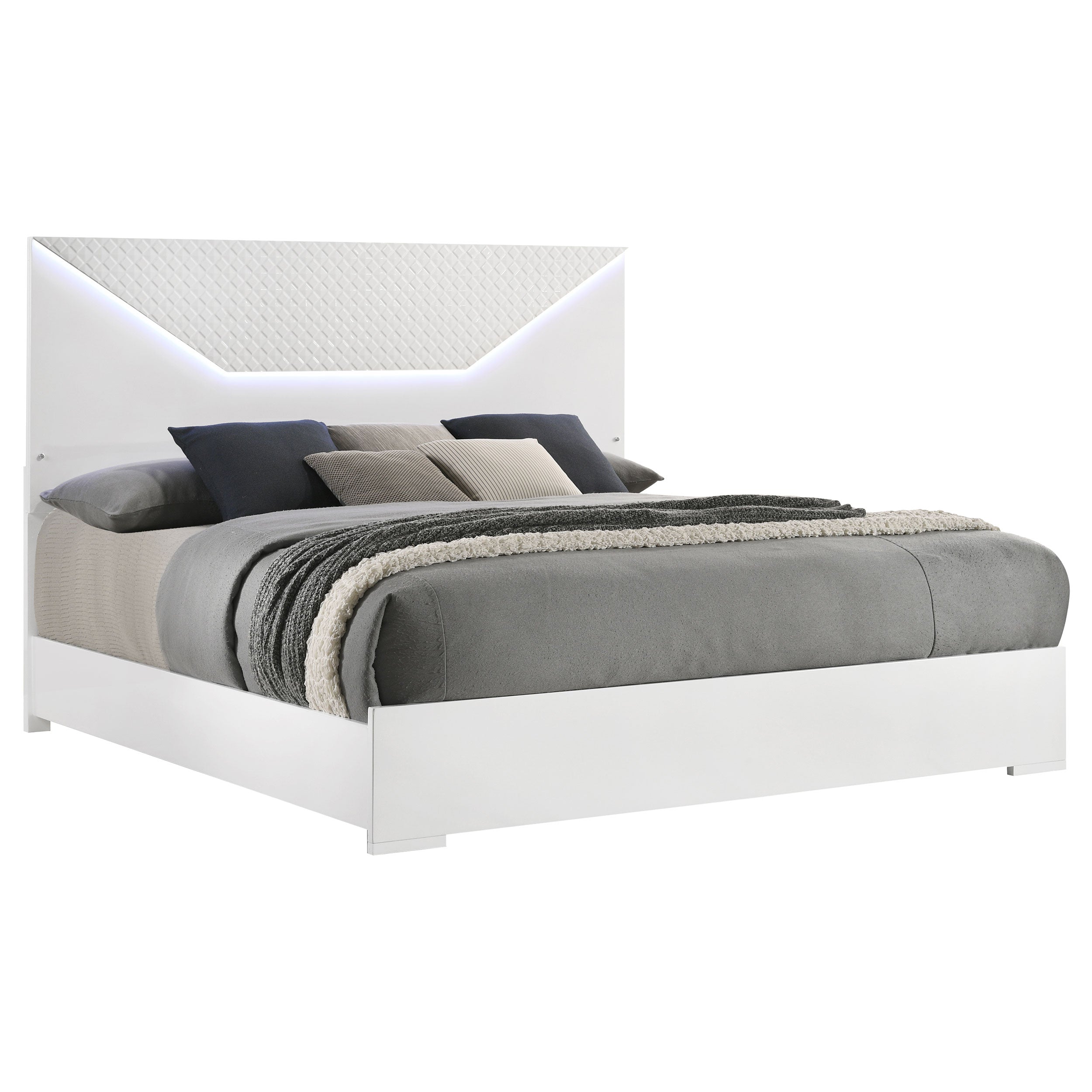 Ives Panel Bed with LED Headboard