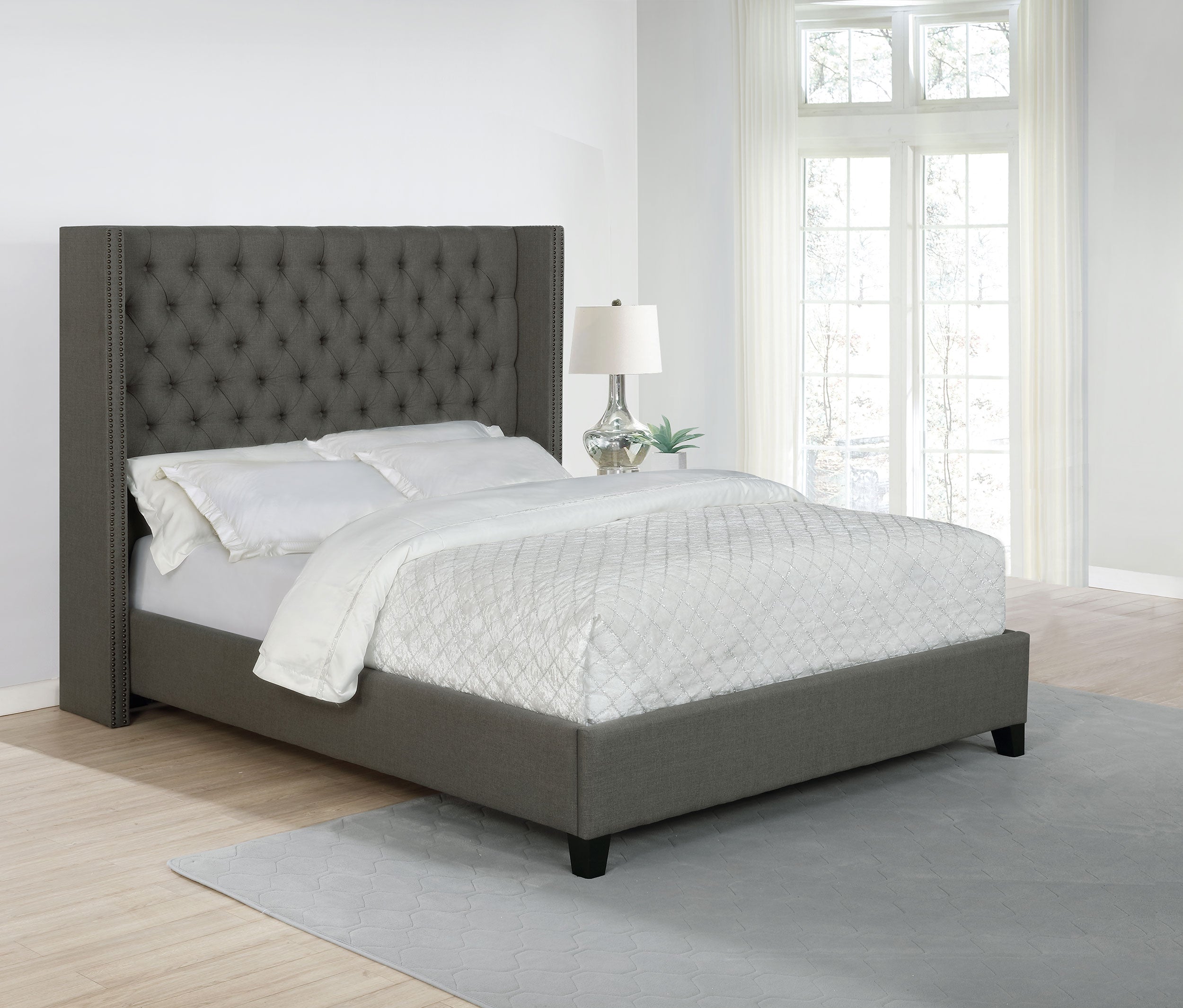 Bancroft Upholstered Wingback Bed