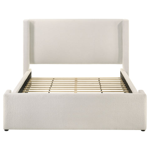 Alamosa Boucle Upholstered Wingback Bed