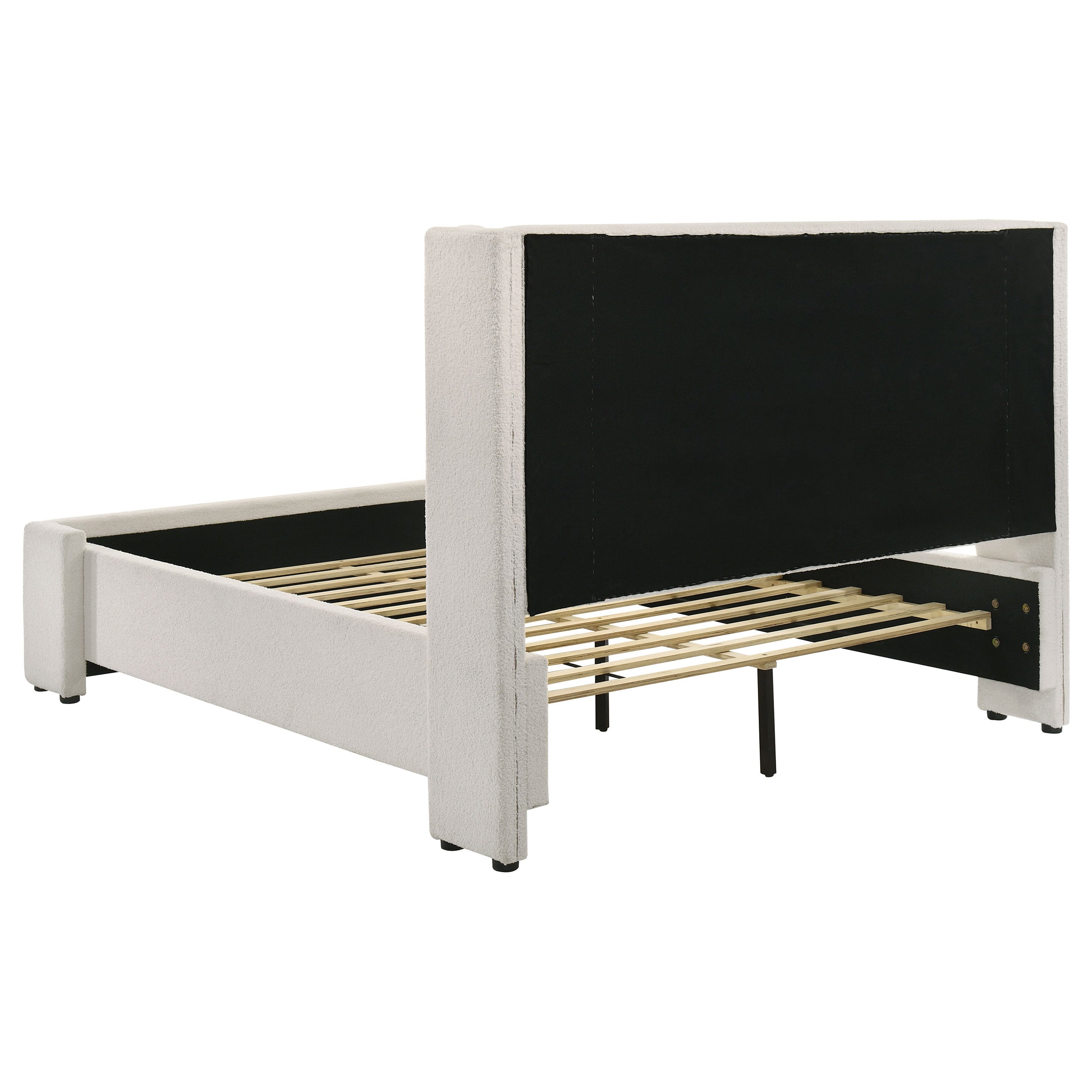 Alamosa Boucle Upholstered Wingback Bed