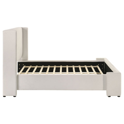 Alamosa Boucle Upholstered Wingback Bed
