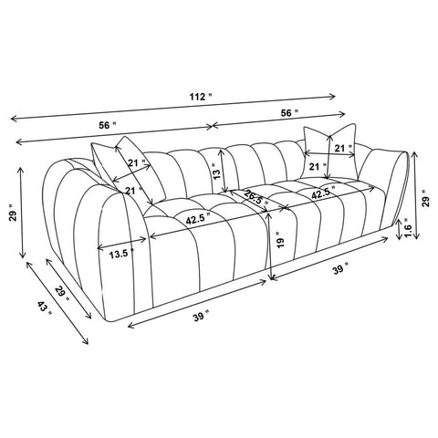 Winchester Boucle Extra Long Sofa