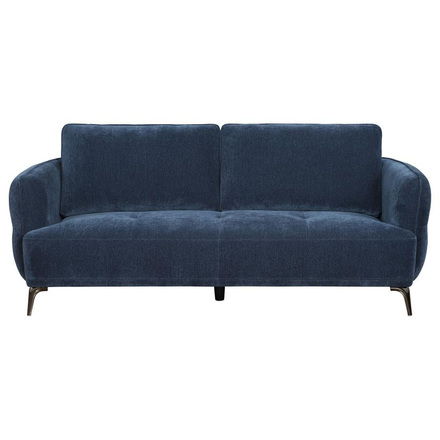Lively Chenille Modern Track Arm Sofa