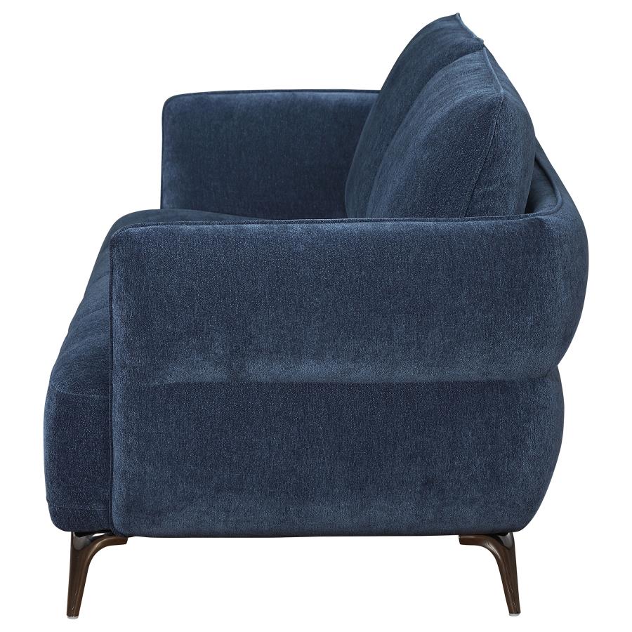 Lively Chenille Modern Track Arm Sofa