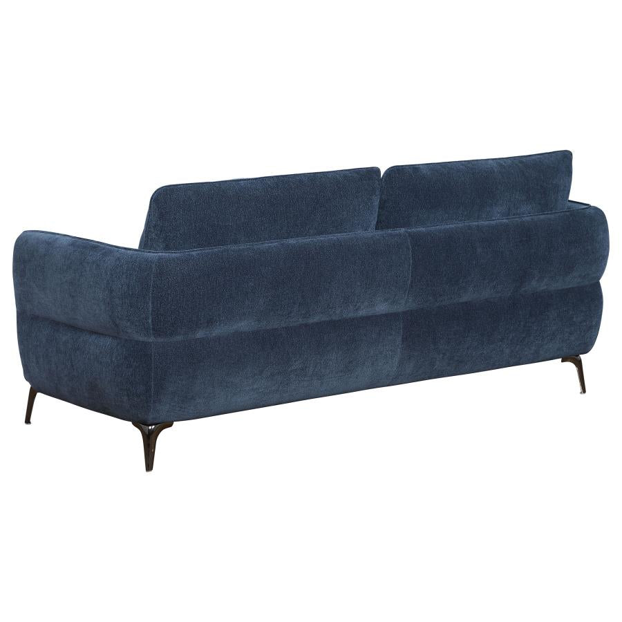 Lively Chenille Modern Track Arm Sofa