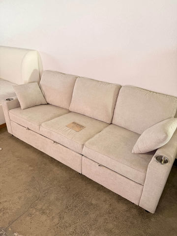 Modern Sofa Bed Sleeper Chaise Couch With Pull Out Bed Mechanism