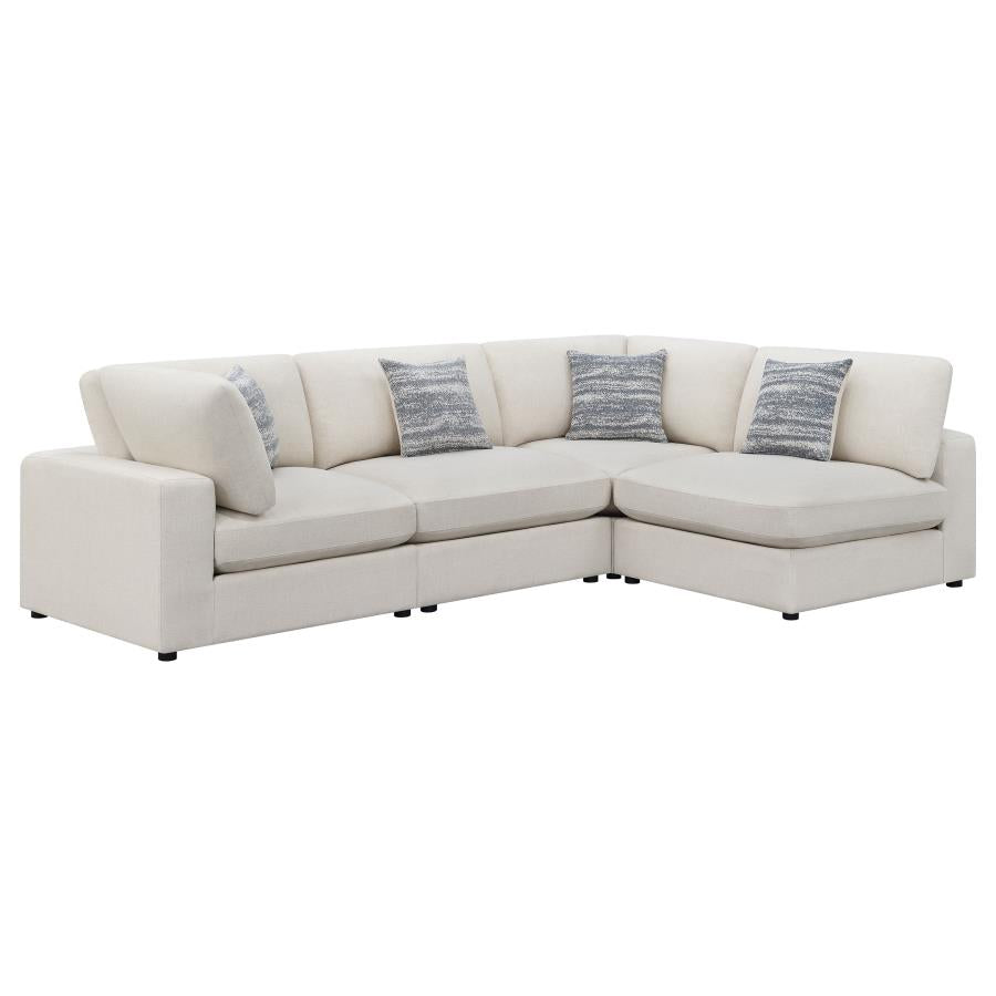 4PC Cloud Modular Dupe Open Sofa Chaise in Performance Linen
