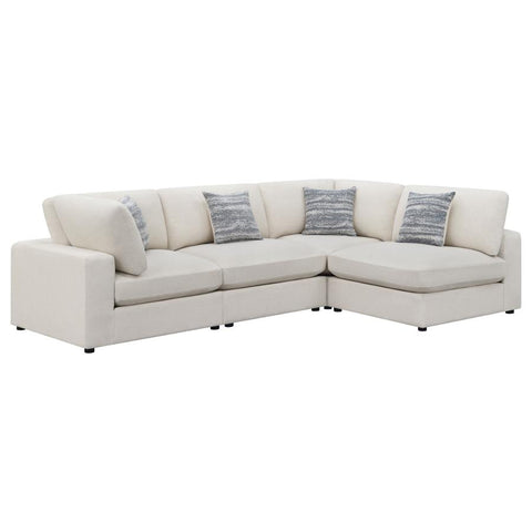 4PC Cloud Modular Dupe Open Sofa Chaise in Performance Linen