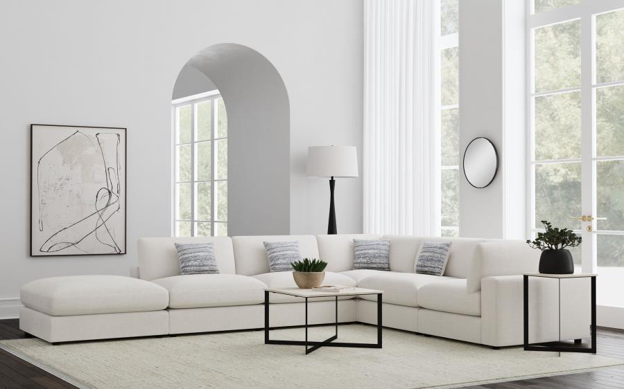 6PC Large Cloud Modular Dupe Sofa in Performance Linen