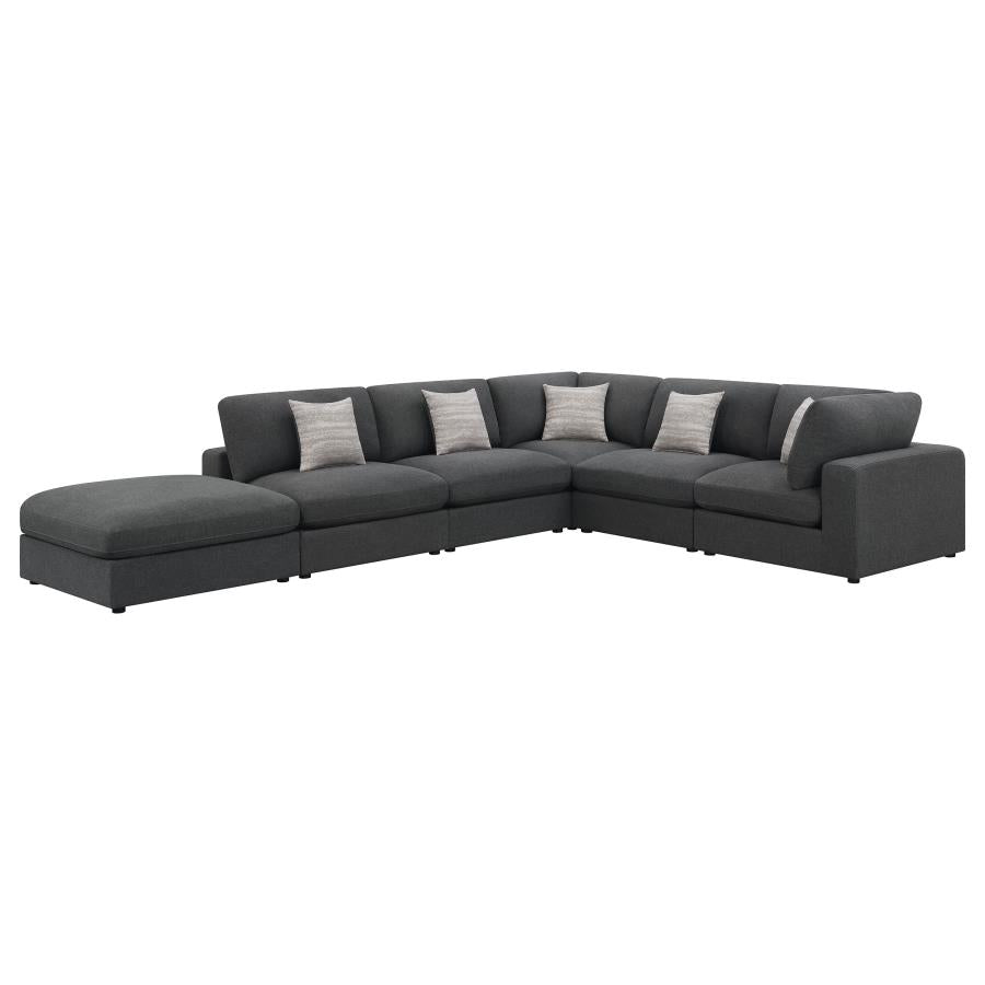 4PC Cloud Modular Dupe Open Sofa Chaise in Performance Linen