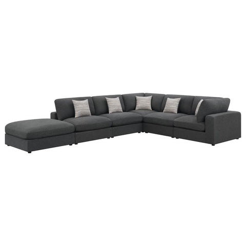 4PC Cloud Modular Dupe Open Sofa Chaise in Performance Linen