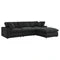 4-Seat Cloud Modular Sectional Sofa Chaise in Performance Linen