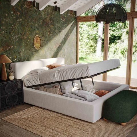 Cloud Storage Bed – Cream Linen Eco Performance Fabric